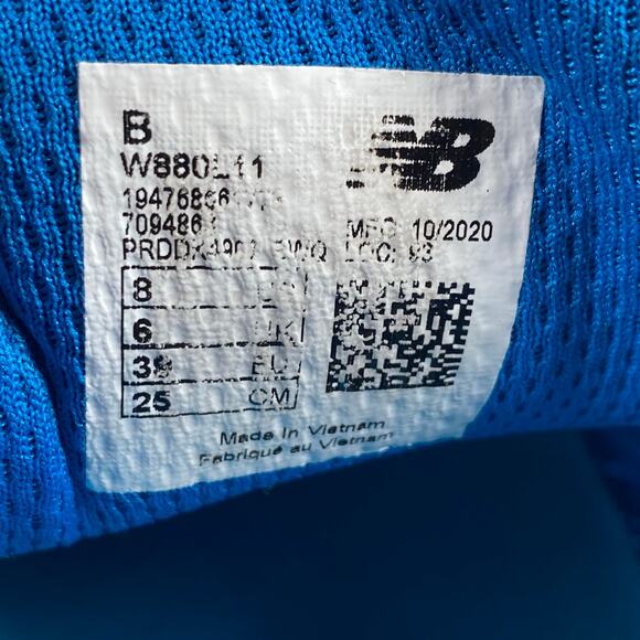 New Balance Fresh Foam X 880v11 Blue Running Shoes Women's 8 Athletic Sneakers - Picture 8 of 8